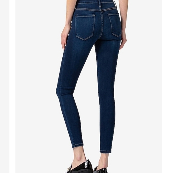 Flying Monkey Mid Rise Dark Wash Stretchy Skinny Jeans - Picture 3 of 12